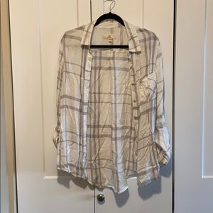 White and grey flannel